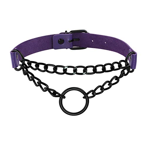 JJDreams Gothic Choker Damen Punk Halsband Ring Schwarz Simple Emo PU Leder JJDreams Gothic Choker Damen Punk Halsband Ring Schwarz Simple Emo PU Leder von JJDreams