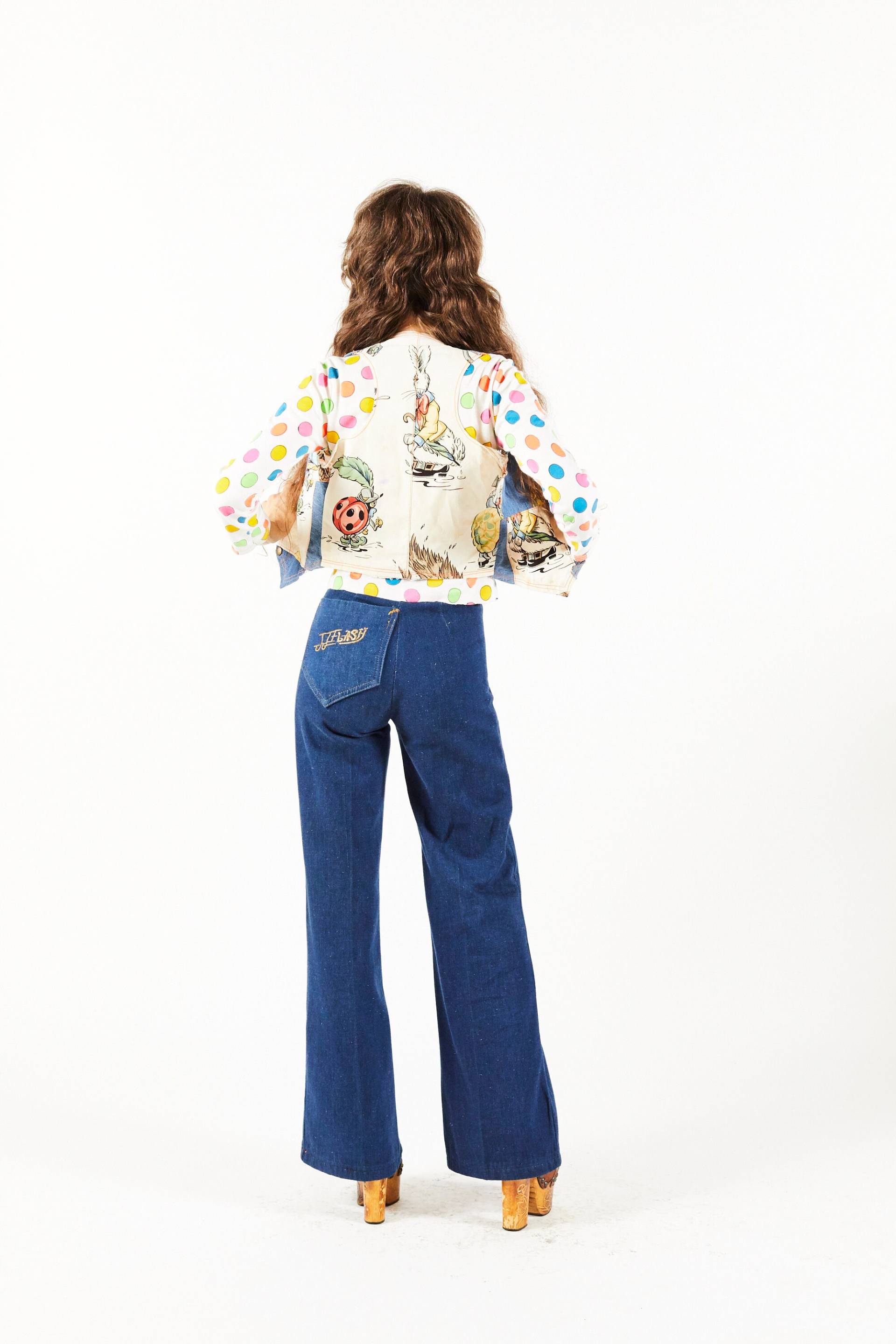 Jahrgang Denim Alice Im Wunderland Patchwork Weste 1970Er Jahre - Springen Jack Flash Nyc Overstock Ooak Jahrgang Denim Alice Im Wunderland Patchwork Weste 1970Er Jahre - Springen Jack Flash Nyc Overstock Ooak von Items111111111
