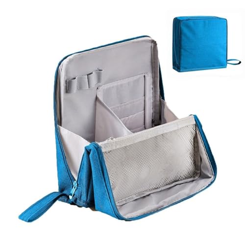 Stehende Make-up-Tasche, Kosmetik-Organizer, tragbar, wasserdicht, Reise-Kulturbeutel, Aufbewahrungstasche mit Fächern, Mehrzweck-Tasche mit großem Fassungsvermögen für Pinsel, Zubehör, Schreibwaren Stehende Make-up-Tasche, Kosmetik-Organizer, tragbar, wasserdicht, Reise-Kulturbeutel, Aufbewahrungstasche mit Fächern, Mehrzweck-Tasche mit großem Fassungsvermögen für Pinsel, Zubehör, Schreibwaren von JJIAGOLD