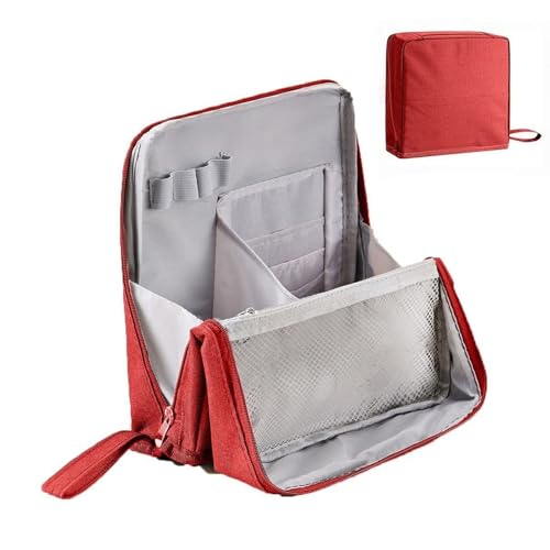 Stehende Make-up-Tasche, Kosmetik-Organizer, tragbar, wasserdicht, Reise-Kulturbeutel, Aufbewahrungstasche mit Fächern, Mehrzweck-Tasche mit großem Fassungsvermögen für Pinsel, Zubehör, Schreibwaren Stehende Make-up-Tasche, Kosmetik-Organizer, tragbar, wasserdicht, Reise-Kulturbeutel, Aufbewahrungstasche mit Fächern, Mehrzweck-Tasche mit großem Fassungsvermögen für Pinsel, Zubehör, Schreibwaren von JJIAGOLD