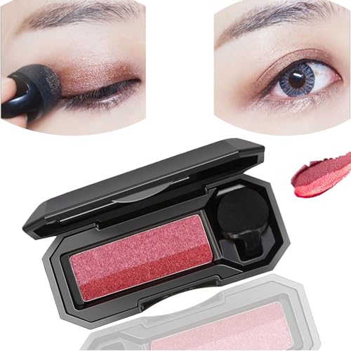 Dual Colour Eyeshadow, Two Tone Makeup Eyeshadow 2 In1 Double Colors Eyebrow Powder Waterproof Lazy Eye Shadow Pallets for Women,Waterproof Long Lasting Eyeshadow Lazy Eyeshadow von JJKTO