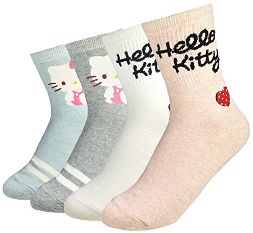 JJMax Women's Hello Kitty Collection Cute Cotton Blend Socks Set von JJMax