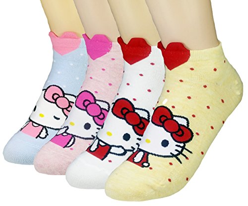 JJMax Women's Hello Kitty Collection Cute Cotton Blend Socks Set von JJMax