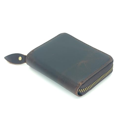 JJNUSA Männer Minimalistische Leder Brieftasche Kartenhalter Distressed Geschenke Reißverschlusstasche, Kaffee, Minimalistisch JJNUSA Männer Minimalistische Leder Brieftasche Kartenhalter Distressed Geschenke Reißverschlusstasche, Kaffee, Minimalistisch von JJNUSA