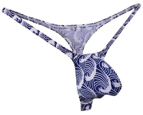 JJPOUCH Herren G-Strings Tanga Bulge Pouch T-Rücken Bikini Unterwäsche, Muster 1030, M von JJPOUCH