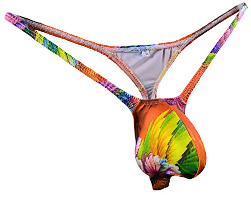 JJPOUCH Herren Tangas G-Strings Bulge Pouch T-back Unterwäsche JJP1032, Orange, S/M von JJPOUCH