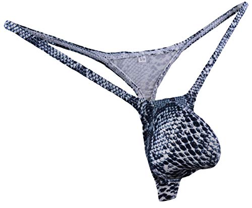 JJPOUCH JJP1021 Herren Stringtanga mit ausbeulter Tasche, Schwarz , L von JJPOUCH