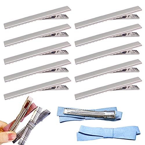JJQHYC 60 Stück Haarspangen DIY Haarklammer zum Selber Gestalten Damen Krokodil Haarspangen 66 mm Metall Haarclips von JJQHYC