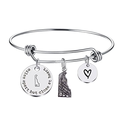 JJTZX Miles Apart but Close at Heart Langstreckenbeziehung Staatskarte Armband Ausgehen Geschenk Reise Geschenk ohne Edelstein JJTZX Miles Apart but Close at Heart Langstreckenbeziehung Staatskarte Armband Ausgehen Geschenk Reise Geschenk ohne Edelstein von JJTZX