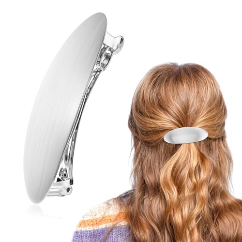 JJUNW Französische Metall Haarspange, Haarspangen Damen, Haarnadeln Französische Haarklammer Gold und Silber Dutt Haarspange Dekorativer Haarschmuck für Frauen und Mädchen(Silber) von JJUNW