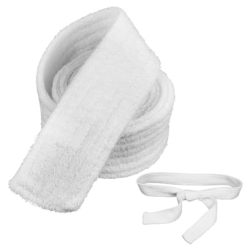 JJUNW Bademantel Gürtel Ersatz - Unisex Widerstandsfähiger Gürtel aus Polyester für Hotel Bademantel, Pyjama und Taillengürtel (Weiß) von JJUNW