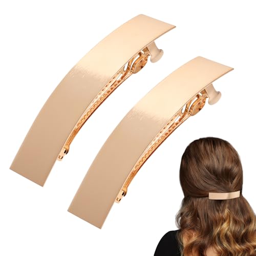 JJUNW Französische Haarspangen, 2 Stück Damen Haarspange Gold Dutt Haarspange Metall Haarhalter Clips Dekorativer Haarschmuck für Frauen Mädchen von JJUNW