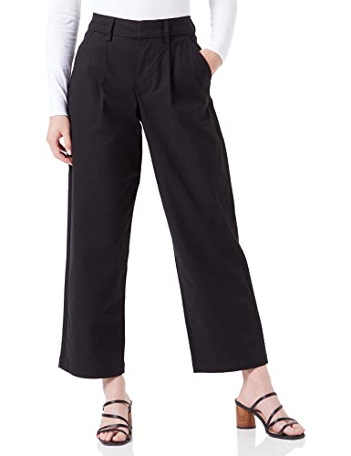 JACK&JONES Damen JJXX JXIDA Regular HW Cropped Pants NOOS Gekürzte, Weite Hose, Black, 32W / 32L von JJXX