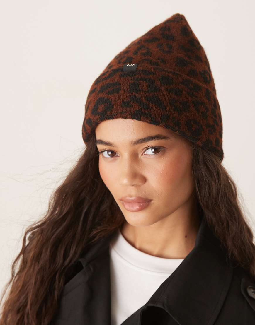JJXX - Bunte Mütze mit Leopardenmuster von JJXX