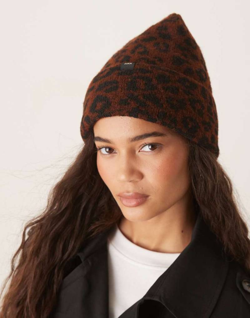 JJXX - Bunte Mütze mit Leopardenmuster von JJXX