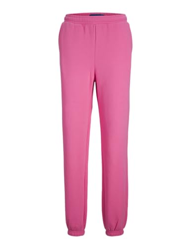 JJXX Damen JXABBIE HW REL Every Brush Pants NOOS Jogginghose, Carmine Rose/Print:Magenta Logo, L von JJXX