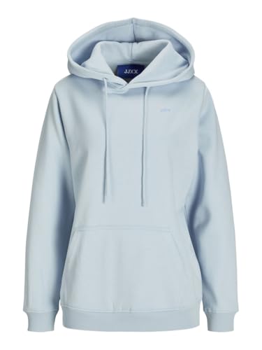 JJXX Damen JXABBIE RLX LS Every Hood SWT NOOS Hoodie, Skyway/Print:Powder Blue Logo, 36 von JJXX