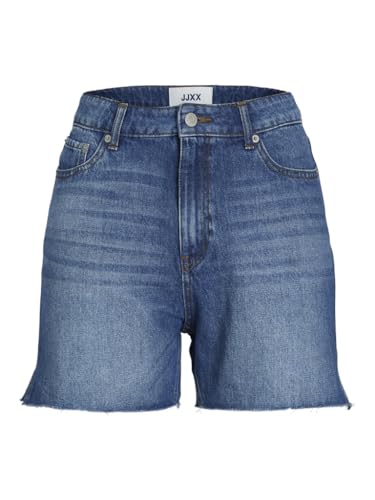 JJXX Damen JXAURA RH HW RA SN Shorts, Medium Blue Denim/Detail:RA002, L von JJXX