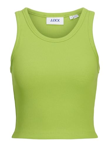JJXX Damen JXFALLON STR SL Rib JRS NOOS Top, Parrot Green, Small von JJXX