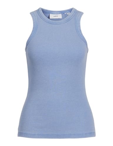JJXX Damen JXFOREST STR SL WASH Rib TOP JRS T-Shirt, Blau,S von JJXX