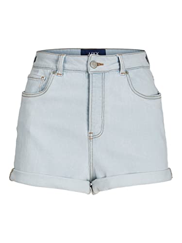 JJXX Damen JXHAZEL MINI HW AKM Shorts, Light Blue Denim/Detail:AKM11, M JJXX Damen JXHAZEL MINI HW AKM Shorts, Light Blue Denim/Detail:AKM11, M von JJXX