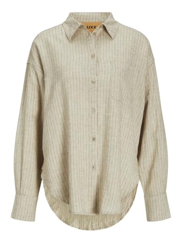 JJXX Damen JXJAMIE Breeze Summer LS Shirt WVN SN Hemd, Feather Gray/Stripes:Pinstripe, M JJXX Damen JXJAMIE Breeze Summer LS Shirt WVN SN Hemd, Feather Gray/Stripes:Pinstripe, M von JJXX