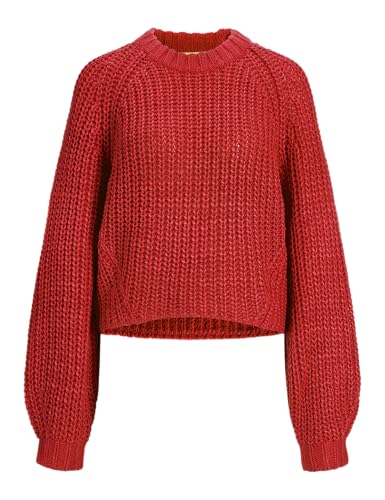 JJXX Damen JXKELLY Chunky Crew Neck Knit SN Strickpullover, Fiery Red, M von JJXX