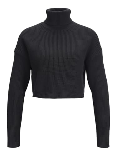 JJXX Damen JXLIV Twist Crop HIGH Neck Knit SN Strickpullover, Black, XL von JJXX
