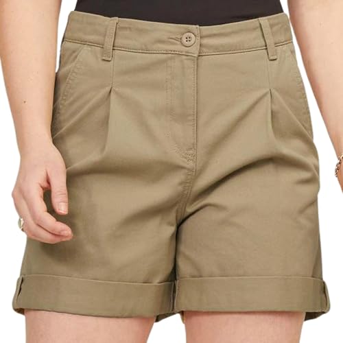 JJXX Damen JXMADDY RLX CTN HW PNT Shorts, Beige, l von JJXX