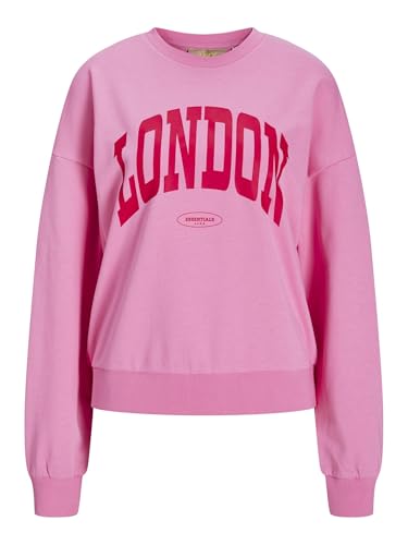 JJXX Damen JXMERLE Spring RLX Short LS Crew SWT Sweatshirt, Morning Glory/Print:London, 32 von JJXX