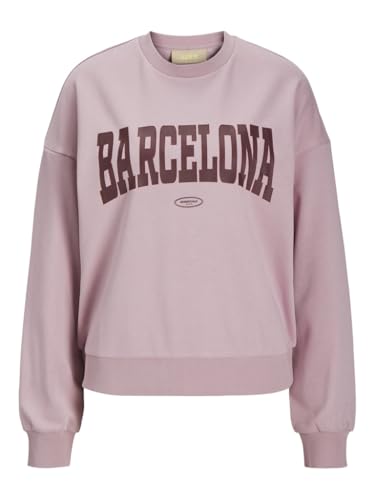 JJXX Damen JXMERLE Spring RLX Short LS Crew SWT Sweatshirt, Morning Glory/Print:London, 42 von JJXX