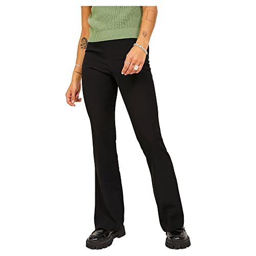 JJXX Damen JXMYNTE Slim Flared HW Pant NOOS Chino Hose, Black, S von JJXX