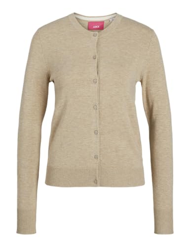 JJXX Damen JXOPHELIA Comfy Knit Cardigan, Feather Gray/Detail:/Vanilla Ice, Large von JJXX