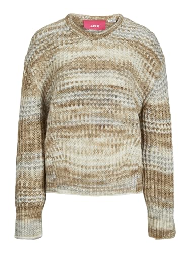 JJXX Damen JXSIMONE Crew Neck Knit SN Strickpullover, Kelp/Stripes:/Multi Space dye, XS von JJXX