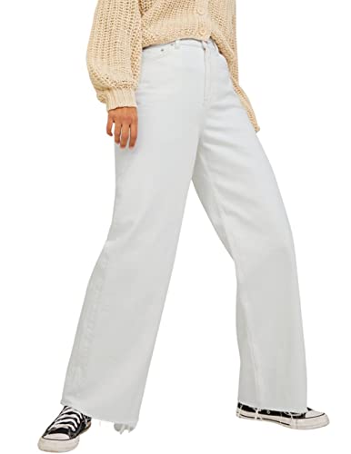 JJXX Damen JXTOKYO Wide HW CRE6011 RH Jeanshose, White Denim, 28W / 32L von JJXX