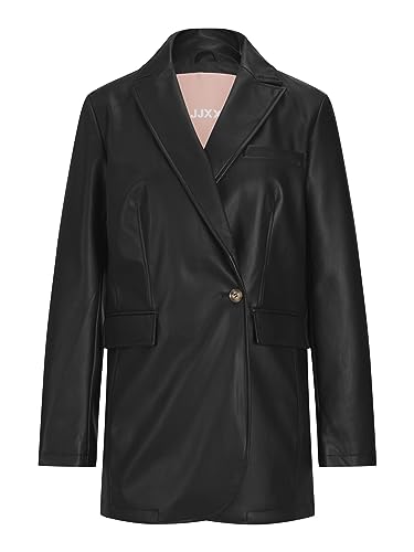 JJXX Damen Jjxx Jxmary Faux Leather Blazer, Schwarz, M von JJXX