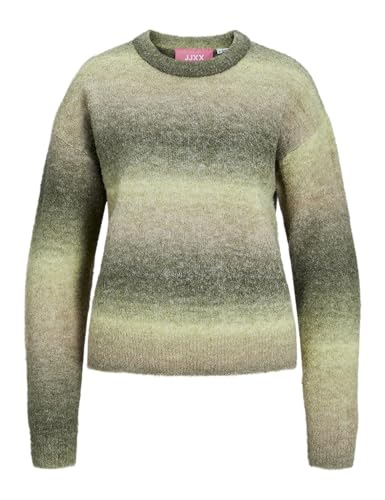 JJXX Damen Jxamira Crew Neck Knit Strickpullover, Pale Green/Stripes:/Space Dye, XS von JJXX