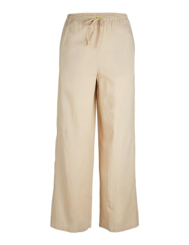 JJXX Damen Jxflora Linen Blend Mw String Pant Sn, Cement, S von JJXX