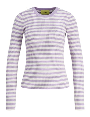 JJXX Damen Jxjodi Tight Stripe Crew Neck Knit, Lilac Breeze/Stripes:/Cloud Dancer, XS JJXX Damen Jxjodi Tight Stripe Crew Neck Knit, Lilac Breeze/Stripes:/Cloud Dancer, XS von JJXX