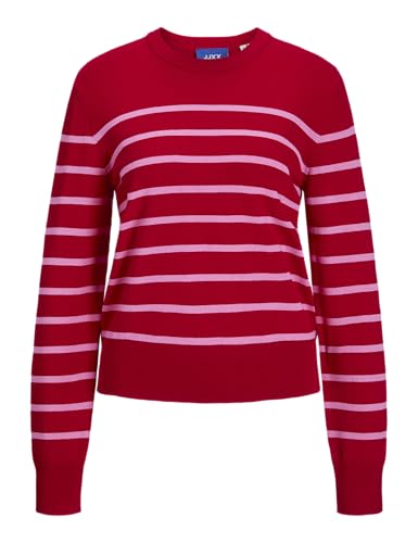 JJXX Damen Jxlayla Comfy Ls Crew Neck Knit, Racing Red, L von JJXX
