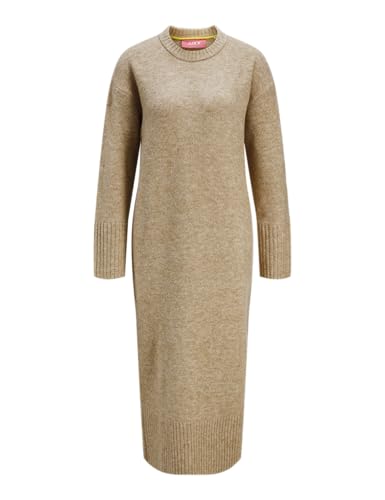 JJXX Damen Jxoline Diverse Dress Knit Kleid, Peyote/Detail:/Limeade Neck Piping, L von JJXX