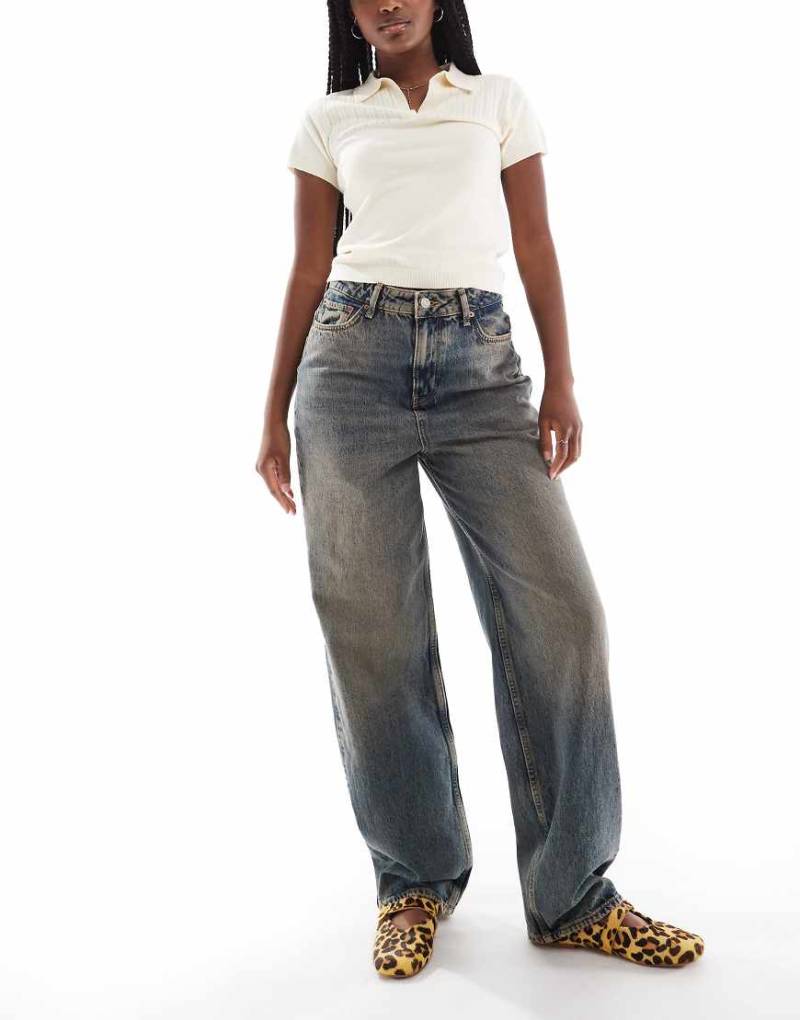 JJXX - Erin - Weite Jeans in blauer Waschung mit mittelhohem Bund von JJXX