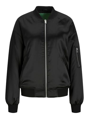 JACK & JONES Damen Jjxx Jxmadison Satin Jacket Bomberjacke, Schwarz, XL EU von JACK & JONES