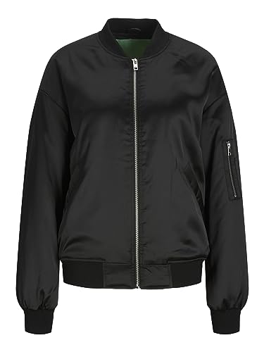 JACK & JONES Damen Jjxx Jxmadison Satin Jacket Bomberjacke, Schwarz, XS EU von JACK & JONES