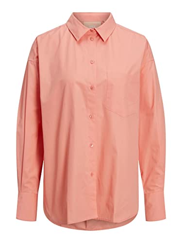 JJXX Women's JXJAMIE LS Relaxed POPLIN Shirt NOOS Hemdbluse, Coral Haze, M von JJXX