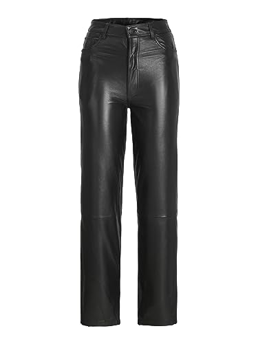 JACK & JONES Damen Jjxx Jxgrace lige Hw læderbukser Noos Hose, Schwarz, XS EU von JJXX
