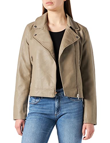 JJXX Women's JXGAIL Faux Leather Biker Jacket NOOS Kunstlederjacke, Brindle, M von JACK & JONES