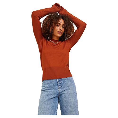 JJXX Women's JXLARA LS Soft Crew Neck Knit NOOS Pullover, Bombay Brown, M von JJXX