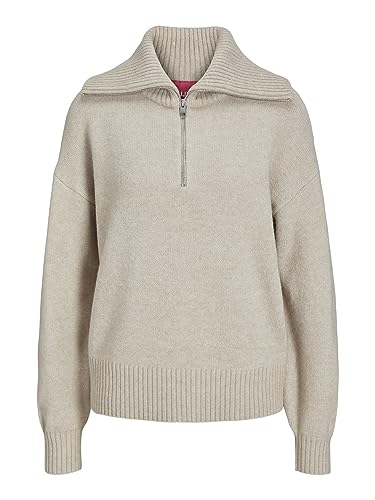 JJXX Damen JXSIKA Half Zip Knit Pullover, Bone White, Small von JJXX