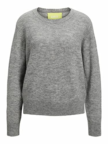 JJXX Women's JXSILJE LS Upgrade Crew Neck Knit NOOS Pullover, Grey Melange, M von JACK & JONES